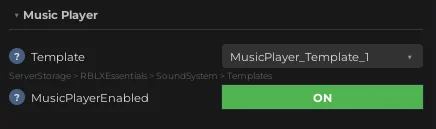 Music Player settings